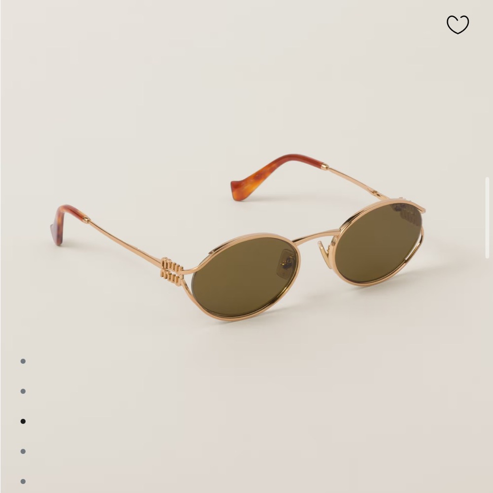 Miu miu viral gold logo sunglasses